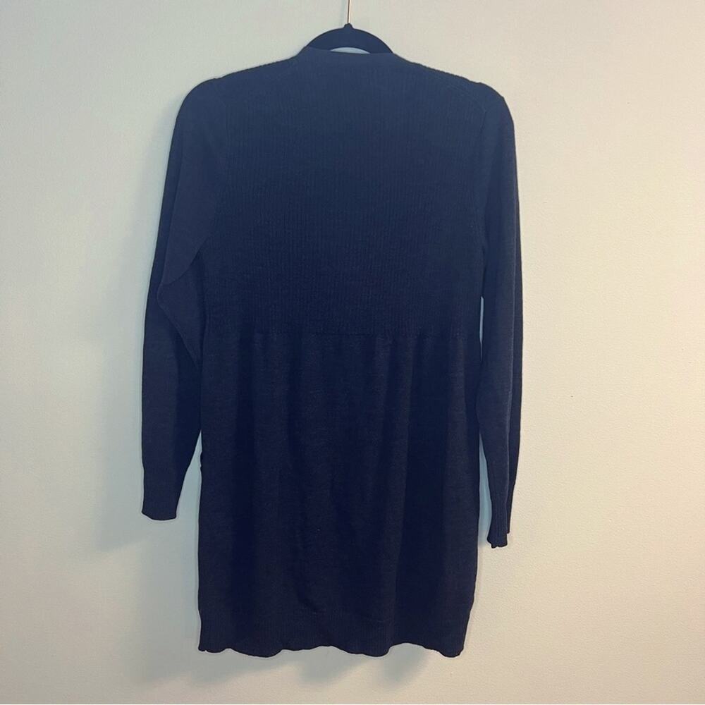 Eileen Fisher 100% Italian Wool Grey Cardigan Size Petite Large - Picture 8 of 8